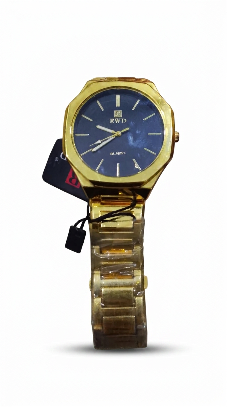 RWD Royal Gold Octagon Blue Dial Watch